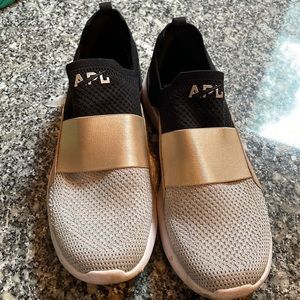 APL Slip ons/tricolor-black/gold/silver; good condition; hardly worn